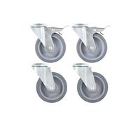 vidaXL 24 pcs. Roulettes pivotantes avec trou au dos 100 mm
