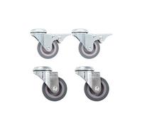 24 pcs Roulettes pivotantes à trou de boulon 50 mm