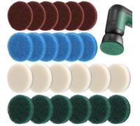 24 Pcs Tampon de Nettoyage Brosse de Nettoyage électrique Compatible Bosch 6033 Home/Garden Brosse Couleur:Blanc, Marron, Bleu, Ve