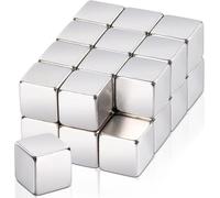 24 petits aimants néodyme droits de 10 x 10 x 10 mm - ultra-puissants - pour réfrigérateur, tableau magnétique, tableau blanc