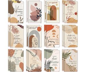 24 petits carnets de notes avec des citations italiennes, inspirants, format 8x12,5 cm
