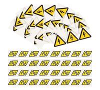 24 Pièces Autocollant de Signalisation Électrique Jaune, Triangle | PP, Forte Adhérence et Résistance aux Intempéries, Surfaces Lisses, Portes de Coffret et Vitrages
