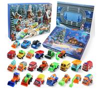 24 Pièces Calendriers de L'avent Voiture,Calendrier de L'avent Enfant Voiture,Calendrier Avent Compte à rebours jusqu'à pour enfants,Cadeau surprise pour les filles,les garçons et les enfants 3-13 ans