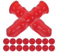 24 Pièces Capuchons de Calfeutrage en Caoutchouc Rouge | Étanchéité Souple, Limite L’entrée D’air, Réutilisation des Tubes et Bouteilles, Format Pratique