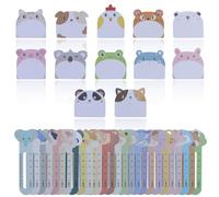 24 pièces de notes autocollantes, petites notes autocollantes pour enfants, feuilles adhésives pour l'école, Kawaii, petit bloc-notes, bloc-notes autocollant, idéal pour le bureau, les enfants, les
