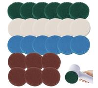 24 Pièces de Rechange Brosses de Nettoyage Électrique Compatible avec Bosch | 4 Types de Têtes Incluses (Mousse, Cuisine, Abrasif, Microfibre)
