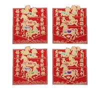 24 Pièces Enveloppes Rouges 2026, Cheval, Papier | Lot Festif 3d, Espace pour Signature, Usage Anniversaire et Fête du Printemps, Rouge
