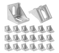 24 Pièces Équerre Support Mural pour Profilé,Matériel de Fixation Angulaire 40x40 Profilé Alu équerre Fixation pour Profilés en Aluminium,Profilés de Pilier,Connexions Accessoires