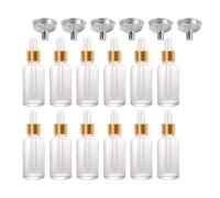 24 Pièces Flacon Compte-gouttes D’huile Essentielle 30ml en Verre | Réutilisable, Bouchon Anti-fuite, avec Entonnoirs Inox et Pipette en Verre
