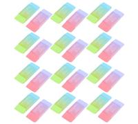 24 Pièces Gomme Kawaii Bicolore à Bord Biseauté en Caoutchouc | Petites Gommes Mignonnes, Effaçage Fluide et Précis, Usage École et Art, Lot Pratique