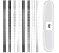 24 Pièces Lames de Scie à Chantourner 130mm Nr.8 avec boîte en plastique | Scie a Chantourner Nr.8 Lames de Scie en Acier Carbone pour Bois, Plastique, Mousse, Métaux mous