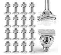 24 Pièces M8x30 T-Nut et Boulon Ensemble A2-70 Inox Vis à Tête Marteau M8 24 T Slot Drop-in Bolt et 24 Ecrou M8 Inox pour Pistes du Système Photovoltaïque Serres et Photovoltaïques Toits Rigides