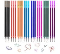 24 Pièces Mines de Rechange Effaçables, Compatible avec Legami, Hauteur 13 cm, Pointe 0,7 mm, Recharge Stylo Gel Effaçable, Recharges Effaçables de Couleur, Encre Gel Thermosensible