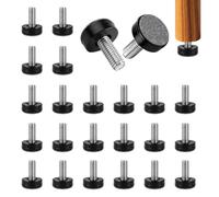 24 Pièces Niveleurs Réglables pour Pieds Meubles Feutre Pied Reglable Gris | UYUYong M8 Patins de Vérin avec Vis Poussoir 20mm Ronds Pieds de Nivellement Réglable pour Tables Armoires Canapés Chaises