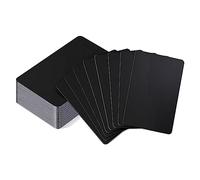 24 Pièces Noir Mat Carte Visite Métal Aluminium Cartes de Visite Vierges Bureau Client Laser Carte Visite a Graverdiy Cartes-Cadeaux (0,45 mm D'Épaisseur)