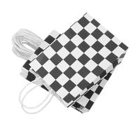 24 Pièces Paquet Présents à Motif Carreaux Voitures Course | Papier avec Poignées, Alternative Réutilisable, pour Friandises et Essentiels de Fête, Style Assorti