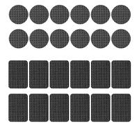 24 Pièces Patins en Caoutchouc Antidérapants, Pieds Caoutchouc Patins Autocollant Protecteurs de Meubles Protecteurs pour Sols en Boi, Pieds de Table, Chaise, Lit (Noir)