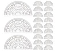 24 Pièces Rapporteur de Mesure 180 Degrés Demi-arc | Outil Précis pour Projets Professionnels et Bureaux, Usage Polyvalent, Étudiants et Designers