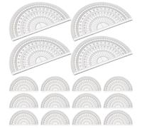24 Pièces Rapporteur Transparent Demi-lune 180 Degrés | Mesure Précise, Haute Visibilité, Format Scolaire, Usage en t Bureau, Outil Simple pour Géométrie