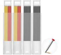 24 Pièces Recharges de Crayons de Charpentier Mines de Crayon Outil de Traçage du Bois Recharges de Marqueur de Trou Profond Rouge