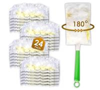 (24 pièces) Recharges de plumeau pour Swiffer Plumeau, avec 1 Poignée, Serpillères pour Swiffer Plumeaux, Recharges de Plumeau pour Nettoyage à 180°