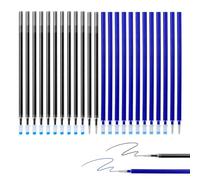 24 Pièces Recharges pour Stylo Gel Effaçable Compatibles avec Legami, Mines de Rechange Effaçables 0,7 mm 13 cm Encre Thermosensible Bleue Noir Idéal École Bureau Loisirs Créatifs Effacer facilement