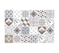 (24 pièces) Stickers Carrelage Adhésif 15x15 cm - Sticker Autocollant Carreaux de Ciment - Décoration Murale Stickers Carrelage pour Salle de Bain et Cuisine - Carreaux de Ciment adhésif Mural