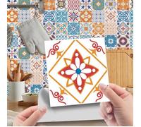 24 Pièces Stickers Carrelage Cuisine - 15x15 cm - Imperméable Adhésif Salle de bain Salon Mural Carreaux Autocollants