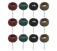 24 Pièces Tampons à Roue de Polissage Mini 3mm Tige | Accessoire Abrasif pour Polisseuse, Finition Lisse et Brillante, Adapté aux Ateliers de Bricolage et Bijouterie