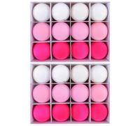 24 pièces Velours Flocage Ornements Suspendus pour Arbre de Noël Boules Multicolores Faites à la Main décoration intérieure extérieure Ornements d ' Anniversaire de Mariage