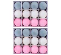24 pièces Velours Flocage Ornements Suspendus pour Arbre de Noël Boules Multicolores Faites à la Main décoration intérieure extérieure Ornements d ' Anniversaire de Mariage