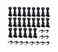 24 pieds d'armoire en plastique, pieds de meubles, pieds de meubles réglables (80 mm-100 mm), pieds de meubles en plastique noir