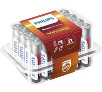 24 Piles AAA Philips Power Alcalines - Pack Economique - Longue Durée