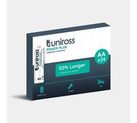 24 Piles Alcalines AA / LR6 Uniross Power Plus