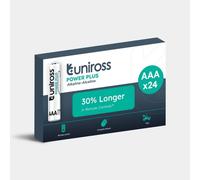 24 Piles Alcalines AAA / LR03 Uniross Power Plus