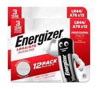 Lot de 24 piles bouton Energizer LR44 alcalines A76 1,5 V longue durée pour thermomètres numériques, calculatrices et montres de poignet qui conservent la charge pendant 3 ans