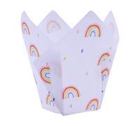 24 PME Caissettes à muffins en forme de tulipe, Arcs-en-ciel
