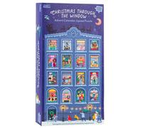 24 Puzzles De 50 Pièces - Calendrier De L'avent Noël À Travers La Fenêtre Bleu TU