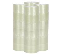 24 rouleaux de ruban d'emballage en polypropylène, 50 mm x 66 m, transparent