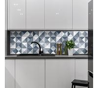 24 Stickers adhésifs carrelages | Sticker Autocollant Carreaux de ciment - Mosaïque carrelage mural salle de bain et cuisine | Carreaux de ciment adhésif mural - azulejos - 10 x 10 cm - 24 pièces
