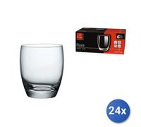 24 Verres En Verre Transparent Fleur L'Eau Cl30 Bormioli Rocco