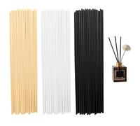 240 bâtonnets d'aromathérapie de 20 cm de long, bâtonnets diffuseurs d'huiles essentielles en rotin noir et blanc, couleurs naturelles, longs bâtonnets de rechange en bois naturel et en rotin.