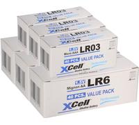 240 Batteries 120x XCell LR03 Micro AAA + 120x XCell LR6 Mignon AA
