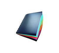 243501 Porte-documents à spirale Duralook Style avec 20 pochettes en polypropylène pour feuilles A4 260 x 310 mm (Noir)