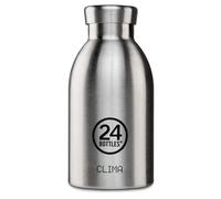 24Bottles Gourde isotherme Clima 330 ml Inox 100% hermétique 12h chaud/24h froid Argent