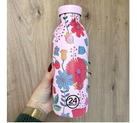 24Bottles Clima Bottle 500 ml - Gourde isotherme Bloom Pink, garde chaud 12h et frais 24h