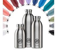 24BOTTLES Clima Bottle - Gourde Isotherme 500 ml Inox 100% Hermétique, Bouteille Isotherme (12h Hot/24h Cold) Idéal comme Gourde Sport, Voyage et Bureau, Bouteilles Water Bottle Ecologique, Fire Red