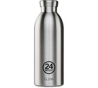 24Bottles Gourde isotherme Clima 500 ml Inox 100% hermétique 12h chaud/24h froid Brushed Steel