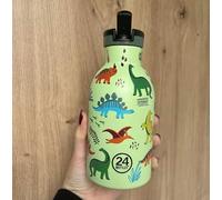 24BOTTLES Kids Gourde Enfant Isotherme avec Paille 330ml Jurassic Friends