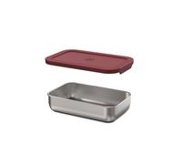 24BOTTLES - Porte-déjeuner et collations en acier inoxydable 18,5 x 11,8 x 4,7 cm, boîte à lunch et snack bas bureau et école, porte collation conteneur fermeture en silicone, Schiscetta déjeuner gain